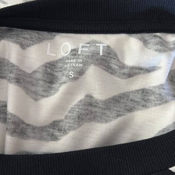NWT Loft Zebra Print Tee Short Sleeve S Cotton Animal Print Retro Safaris - Picture 11 of 16